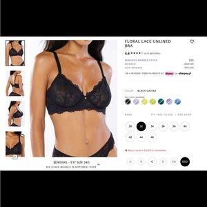 Savage X Fenty Black Lace Underwire Bra